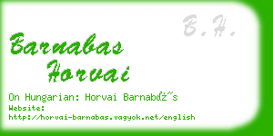 barnabas horvai business card